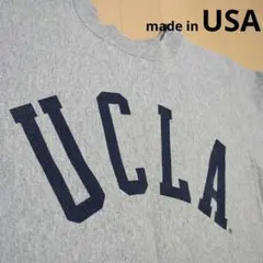 【赤単色タグ復刻】美品★UCLA染み込みプリント アーチ リバースウィーブ