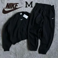 新品 ナイキ オーバーサイズ 黒 スウェット セットアップ ジョガー M