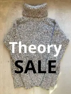 名品✨セオリー Theory グレー ミックスカラータートル ニット 秋 冬 M