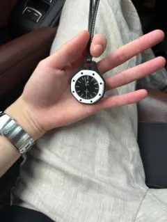 AP×Swatch  Pop 白黒八角自動巻き懐時計 レザー紐 美品 AP×Swatch Royal Pop パステルイエロー八角懐中時計 自動巻き - メルカリ