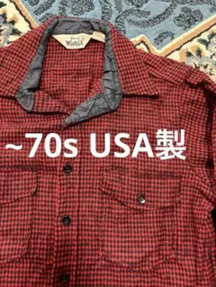 Woolrichウールシャツ　USA製 〜70s