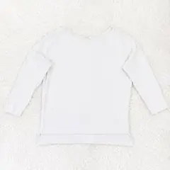 GALERIE VIE コットン100％ 七分袖ニット ホワイト Sのサムネイル