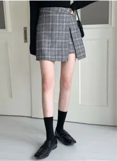 【WC】サイドスリットチェックスカパン