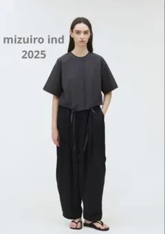 新品mizuiro ind 2025 ドット柄ドロストリングシャツのサムネイル