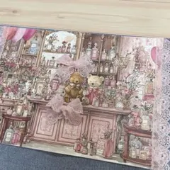 ピンク リボン ローズ ロマンティック コラージュノート ジャンク