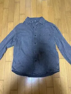 GU ダークグレー デニムシャツ Mサイズ