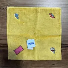 【新品未使用】ドラえもん 刺繍タオルハンカチ 黄色