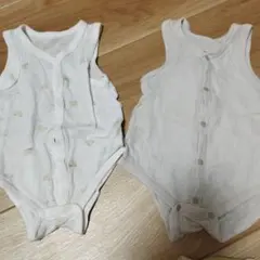 メッシュ素材 ベビー肌着 2点セット