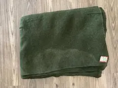 ミリタリー　ウール製オリーブグリーンブランケット　1996年製　米軍放出品