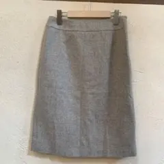 グレー タイトスカート ひざ丈 ナチュラルビューティーベーシック