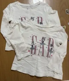 80 babyGAP 長袖Tシャツ　双子