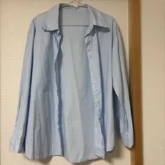 シャツ長袖ブルー