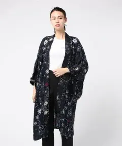 チャイハネ　夜空の星柄キモノスリーブロングカーディガン