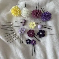 花デザイン ヘアピンセット