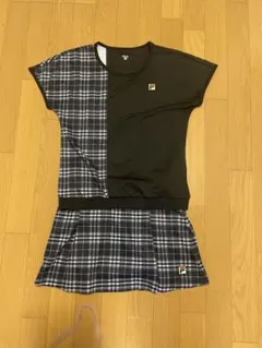 FILA チェック柄 セットアップ トップス スコート Mサイズ - メルカリ