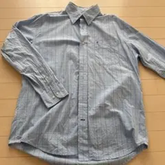 TOMMY HILFIGER 水色 チェック柄 シャツ M