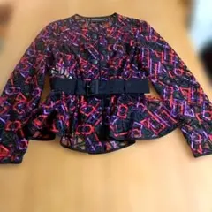 EMPORIO ARMANI ノーカラージャケット ベルト付き／アルマーニのサムネイル