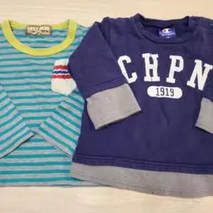 Champion ロゴ入りカットソー 90 ネイビー