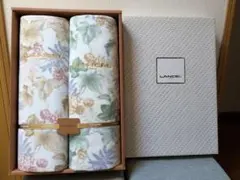 LANCEL ランセル　綿毛布　ペア　2P 綿100% コットンブランケット