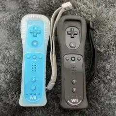 Wiiリモコン 青 黒 モーションプラス