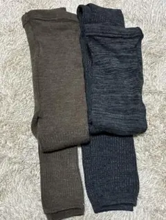 りんご様専用UNIQLO ユニクロ極暖ヒートテック濃いグレーとブラウンレギンス