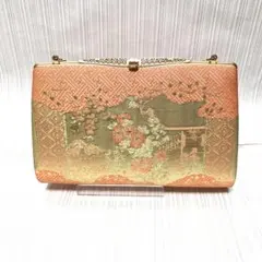和装用バッグ オレンジ金色　クラッチバッグ　ハンドバッグ
