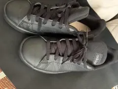 adidas ブラック スニーカー 美品 23.5cm