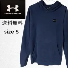 アンダーアーマー プルオーバースウェットパーカー　ネイビー　スポーツ　ジムウェア
