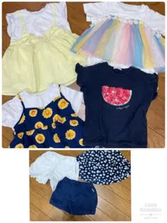 美品！！子供用トップス&ハーフパンツキュロット7点セット 110cm 120cm