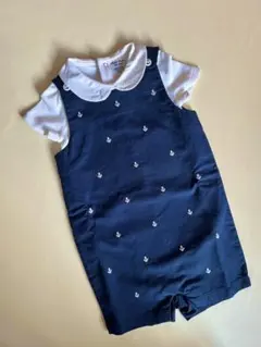 【タグ付き新品・未使用】Ralph Lauren ネイビーロンパース 12M