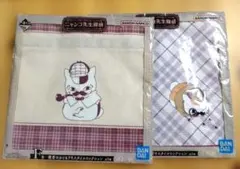 【新品未使用】夏目友人帳　一番くじ　ニャンコ先生探偵　巾着　ハンドタオルセットのサムネイル