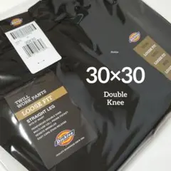 30×30【新品 未使用】ディッキーズ　ダブルニー　85283　BLACK