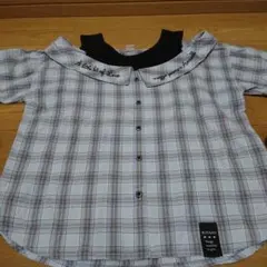 mezzo piano チェック柄 半袖シャツ　⑤