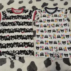 ミキハウス　ダブルビー　ロンパース　80