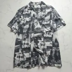 B.S.T　BLUE STANDARD　アロハシャツ　オープンカラー　半袖　Ｍのサムネイル