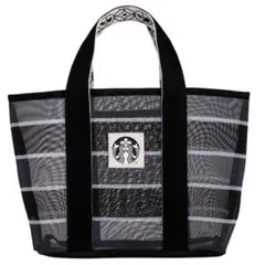 台湾 STARBUCKS スターバックス　スタバ　バッグ　漁師網バッグ　黒のサムネイル