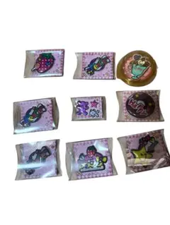 平成レトロ　ぷっくりデコりんシール　ワッペン　未使用9点セット