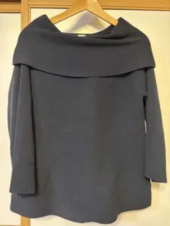 [値下・匿名配送]イエナIÉNA ネイビー オフショルダーセーター 長袖