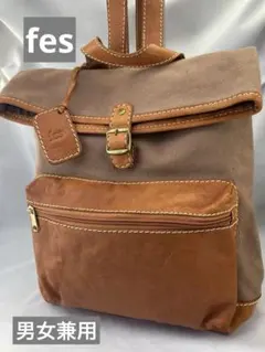 fes★超美品のリュックサック★バックパック★本革×キャンバス生地製★フェス