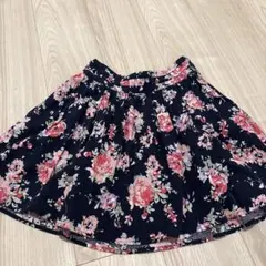 LOWRYS FARM 花柄 フレアミニスカート