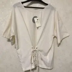 値下げ価格！earth トップス レースアッププルオーバー