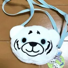 動物園限定　ホワイトタイガーぬいぐるみ首下げポーチ