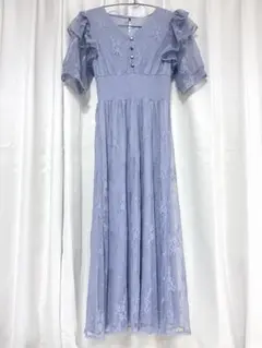 【 GRL 】花柄レース生地ミモレ丈ワンピース