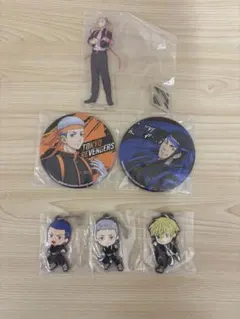 一番くじ　東京リベンジャーズ アクスタ、大型缶バッチ、ラバーマスコット6個セット