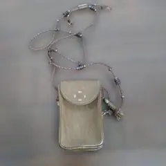 genten ゲンテン　本革　ミニ　ポーチ　オリーブ ブラウン！