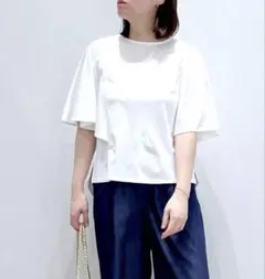 ドレスアップ袖フレアスリーブ　ホワイト