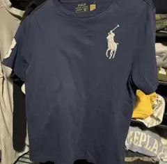 POLO RALPH LAUREN Tシャツ ブルー 刺繍ロゴ
