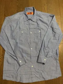 RED KAP ストライプ 長袖シャツ M