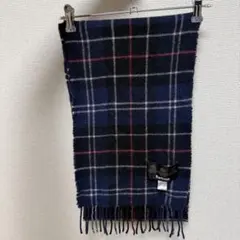 Barbour バブアー ウールマフラー チェック柄 ネイビー