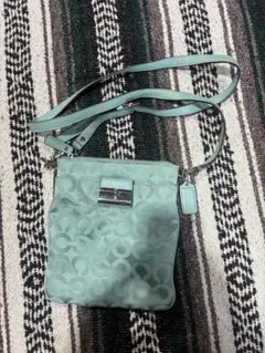 COACH シグネチャー ショルダーバッグ ライトブルー